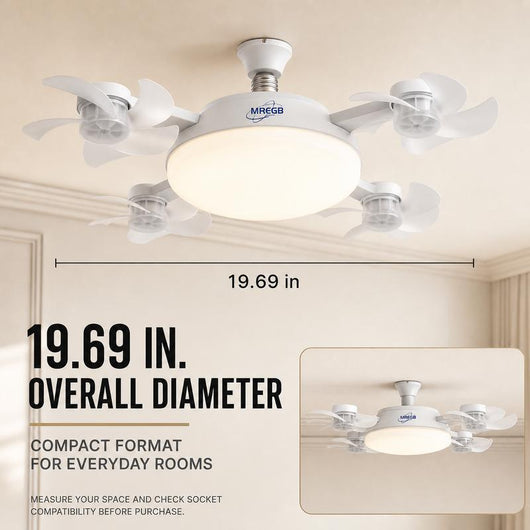 Sprintz™ Socket Ceiling Fan Light